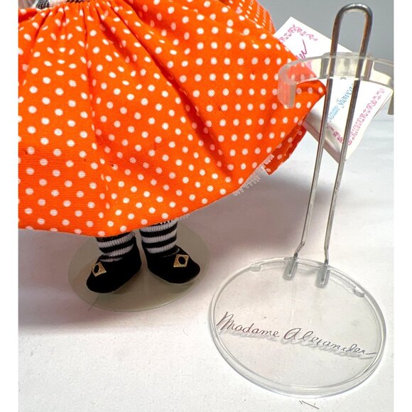 Madame Alexander Miniature Showcase Doll With Orange Polka Dot Dress & Signed St - Picture 5 of 8